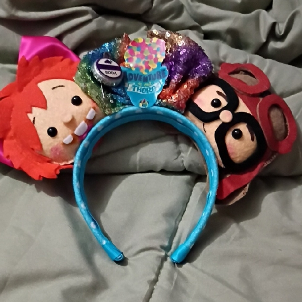 Disney Blue Sequin Adventure Isabela and Luisa Plush Ear Headband